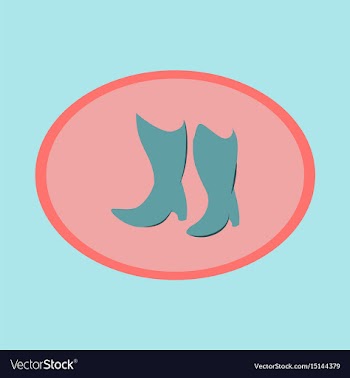 Icon in flat design fashion footwear women boots vector image