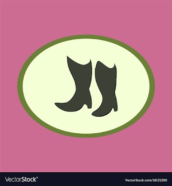 Icon in flat design fashion footwear women boots vector image