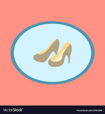 Icon in flat design fashion footwear women high vector image