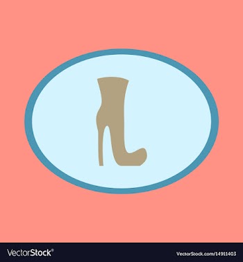 Icon in flat design fashion footwear women high vector image