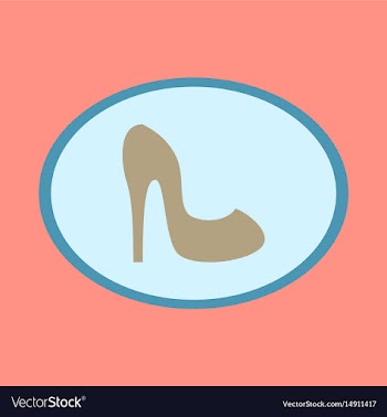 Icon in flat design fashion footwear women high vector image
