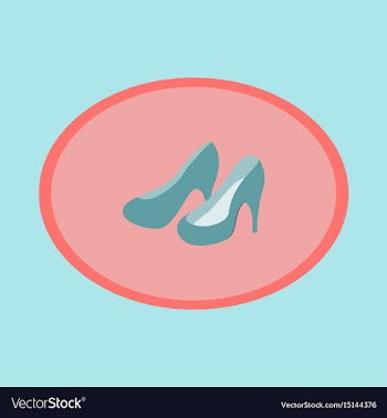 Icon in flat design fashion footwear women high vector image