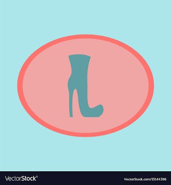 Icon in flat design fashion footwear women high vector image