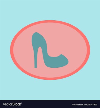 Icon in flat design fashion footwear women high vector image