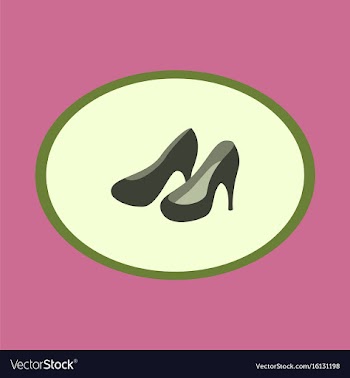 Icon in flat design fashion footwear women high vector image