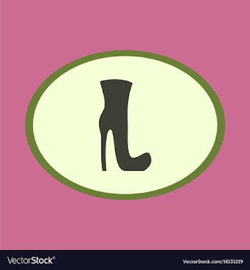 Icon in flat design fashion footwear women high vector image