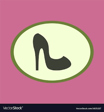 Icon in flat design fashion footwear women high vector image