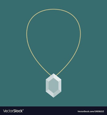 Icon in flat design fashion necklace with vector image