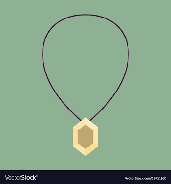 Icon in flat design fashion necklace with vector image