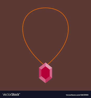 Icon in flat design fashion necklace with vector image