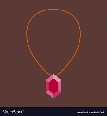 Icon in flat design fashion necklace with vector image