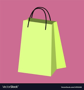 Icon in flat design fashion paper bag vector image