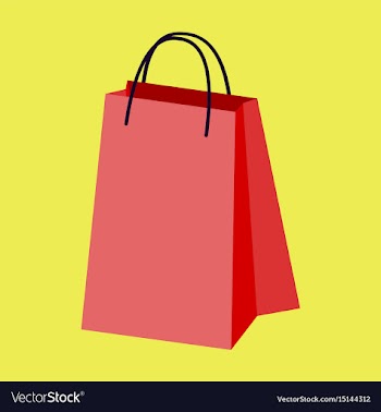 Icon in flat design fashion paper bag vector image