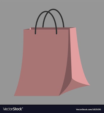 Icon in flat design fashion paper bag vector image