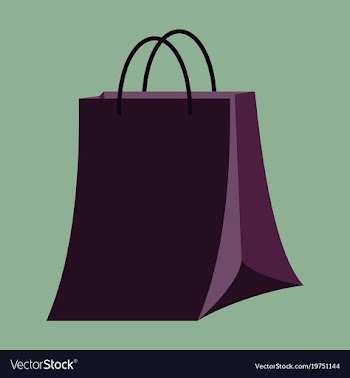 Icon in flat design fashion paper bag vector image