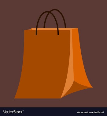 Icon in flat design fashion paper bag vector image