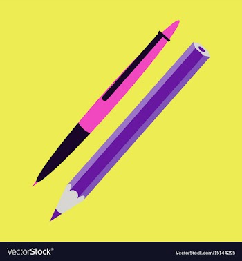 Icon in flat design fashion pen and pencil vector image