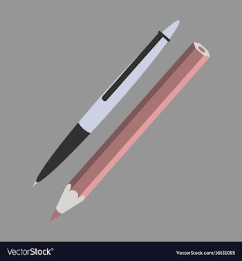 Icon in flat design fashion pen and pencil vector image