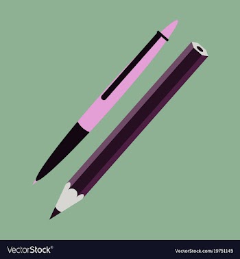 Icon in flat design fashion pen and pencil vector image