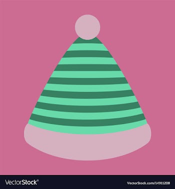 Icon in flat design fashion striped hat vector image