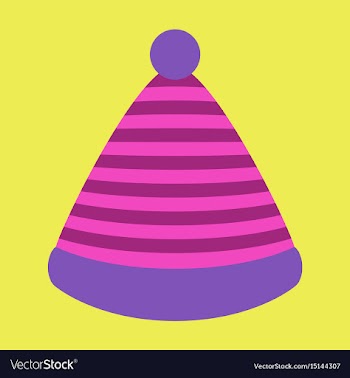 Icon in flat design fashion striped hat vector image