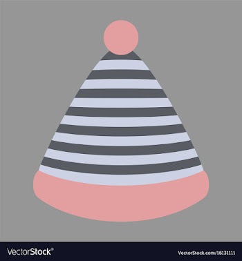 Icon in flat design fashion striped hat vector image
