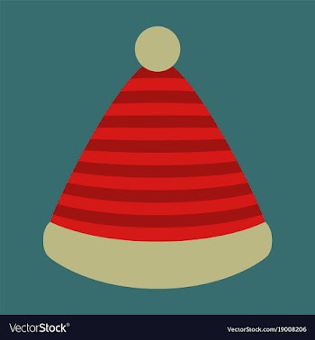 Icon in flat design fashion striped hat vector image