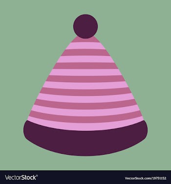 Icon in flat design fashion striped hat vector image