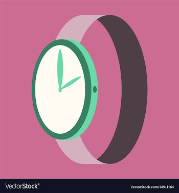 Icon in flat design fashion wrist watch vector image