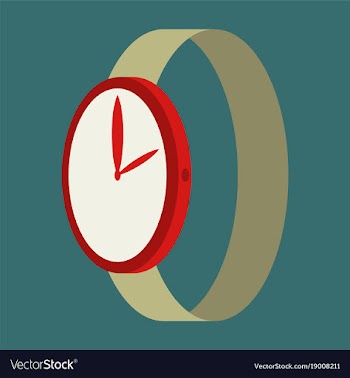 Icon in flat design fashion wrist watch vector image