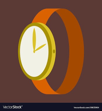 Icon in flat design fashion wrist watch vector image