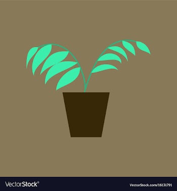 Icon in flat design ficus vector image