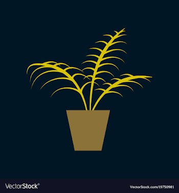 Icon in flat design ficus vector image