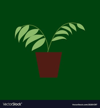 Icon in flat design ficus vector image