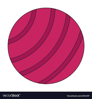 Icon in flat design fitball vector image