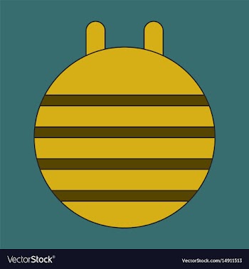 Icon in flat design fitball vector image