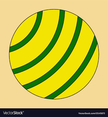Icon in flat design fitball vector image