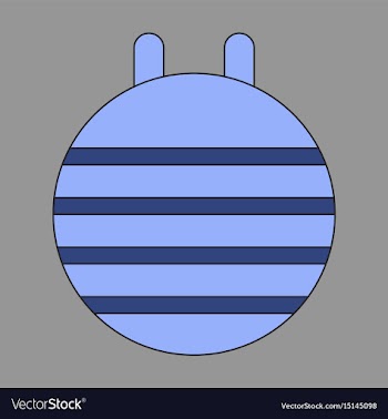 Icon in flat design fitball vector image