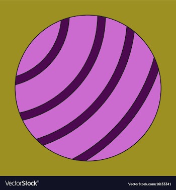 Icon in flat design fitball vector image