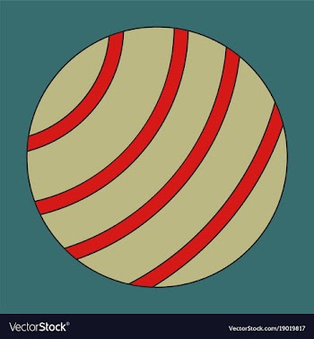 Icon in flat design fitball vector image