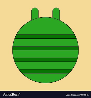 Icon in flat design fitball vector image