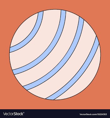 Icon in flat design fitball vector image