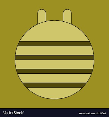 Icon in flat design fitball vector image