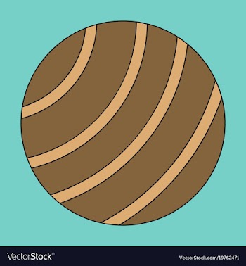 Icon in flat design fitball vector image