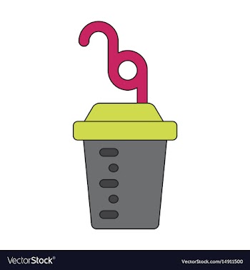 Icon in flat design fitness cocktail vector image