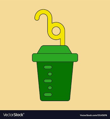 Icon in flat design fitness cocktail vector image