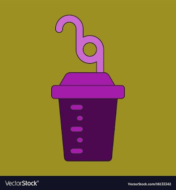 Icon in flat design fitness cocktail vector image