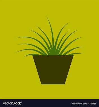 Icon in flat design flower in pot aloe vector image