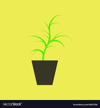 Icon in flat design flower in pot aloe vector image