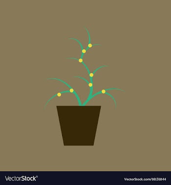Icon in flat design flower in pot aloe vector image